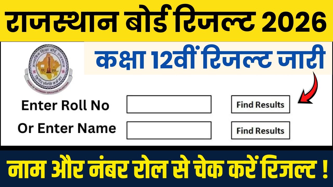 Rajasthan Board 12th Result 2026