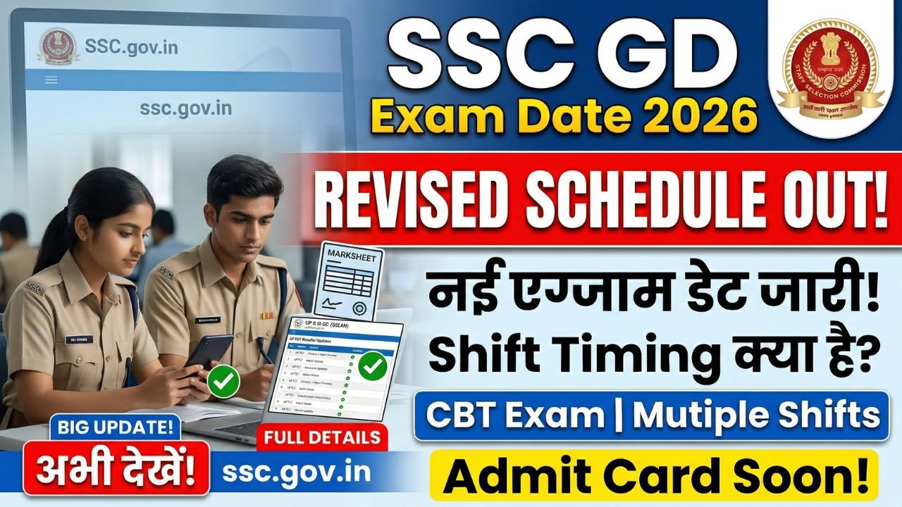 SSC GD New Exam Date 2026