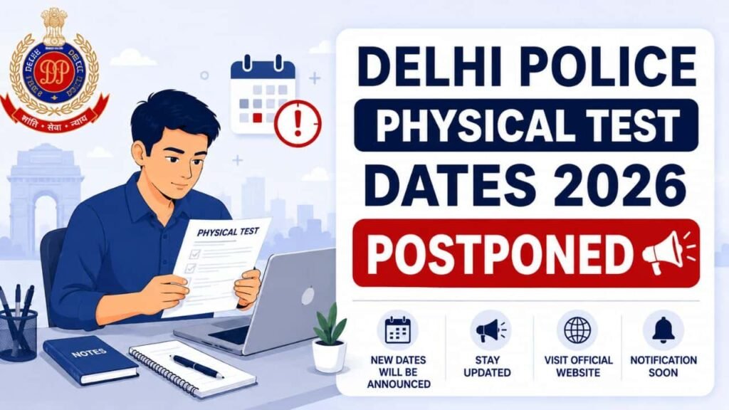 Delhi Police Physical Test Date 2026