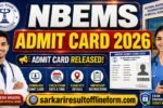 NBEMS Admit Card 2026