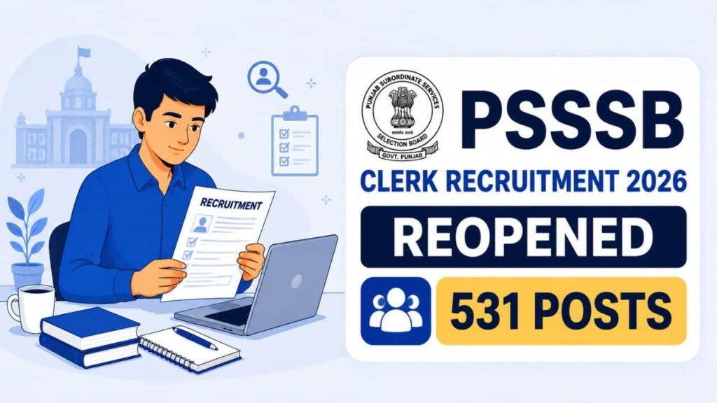 PSSSB Clerk Recruitment 2026