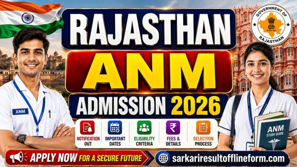 Rajasthan ANM Admission 2026