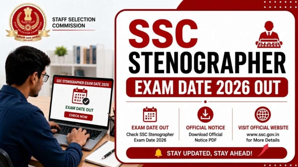 SSC Stenographer Exam Date 2026